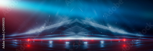 Background wall with neon l...
