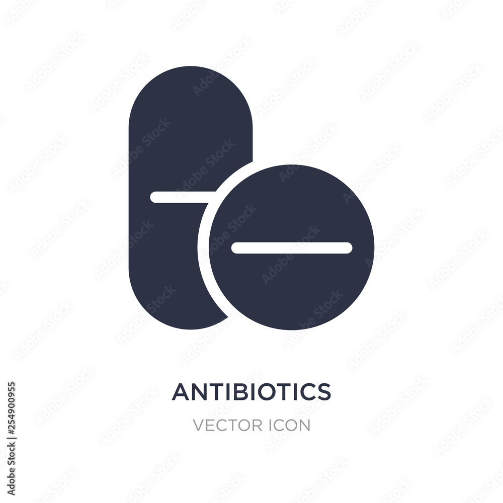 antibiotics icon on white background. Simple element illustration from Health and medical concept.