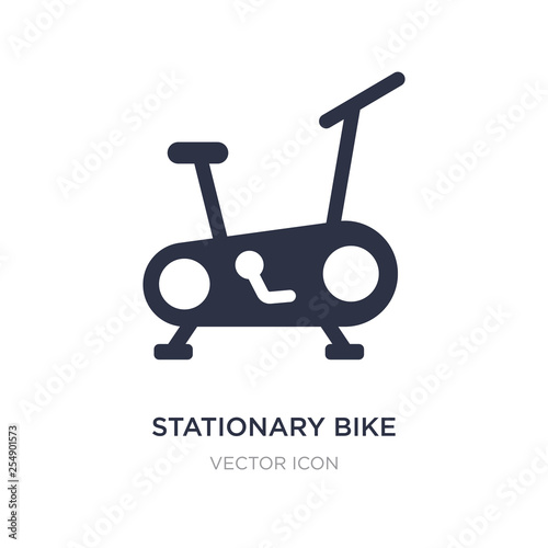 stationary bike icon on white background. Simple element illustration from Health and medical concept.