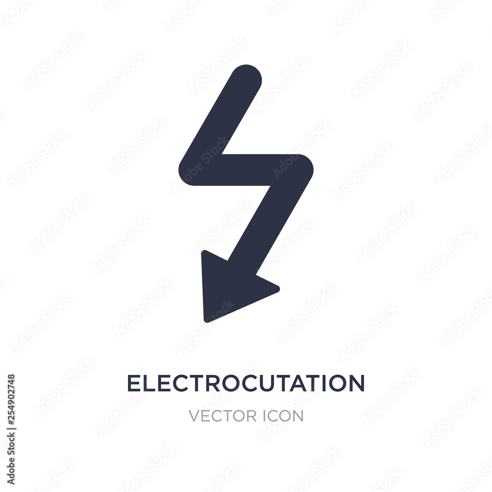 electrocutation danger icon on white background. Simple element illustration from Maps and Flags concept. electrocutation danger icon on white background. Simple element illustration from Maps and Flags concept.