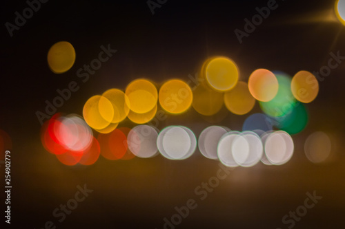 Colorful abstract bokeh Background, City night light bokeh,Party light on night,background defocused