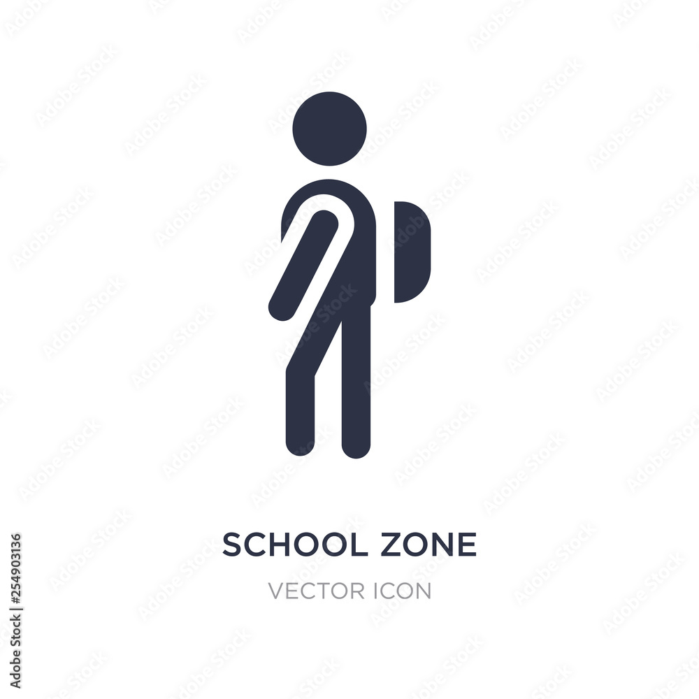 school zone icon on white background. Simple element illustration from Maps and Flags concept. school zone icon on white background. Simple element illustration from Maps and Flags concept.