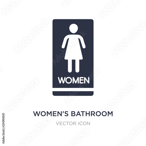 women's bathroom icon on white background. Simple element illustration from Other concept.