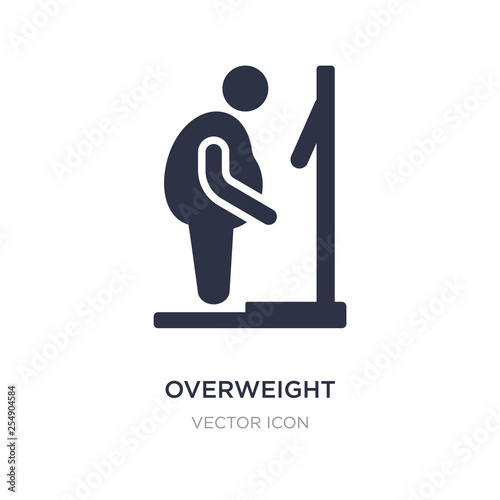 overweight icon on white background. Simple element illustration from Other concept.