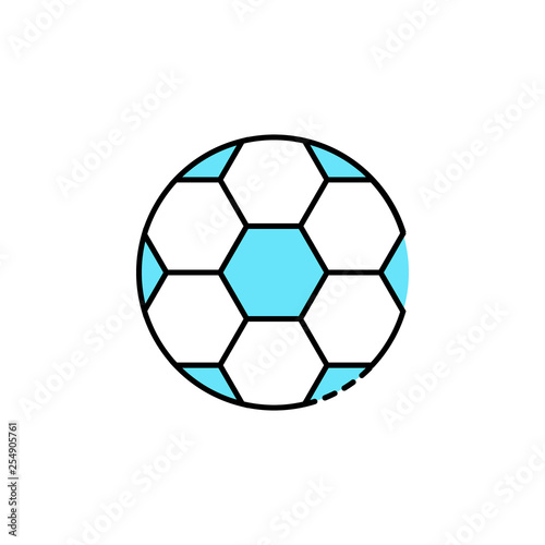 Soccer ball, sport icon. Element of color sport icon. Premium quality graphic design icon. Signs and symbols collection icon for websites, web design, mobile app
