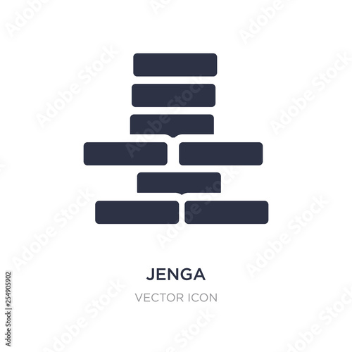 jenga icon on white background. Simple element illustration from Party concept.