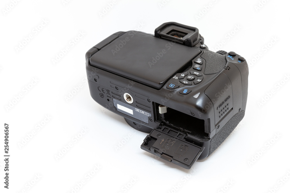 digital camera with open battery compartment digital camera with open battery compartment