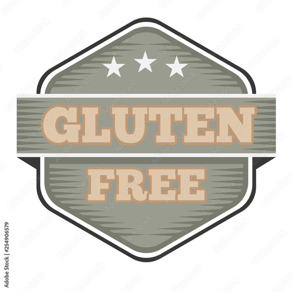 Obraz premium Vintage Gluten free badge, logo or icon. Vector illustration.