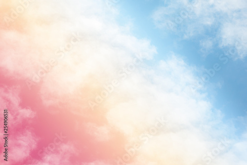 sun and cloud background with a pastel colored