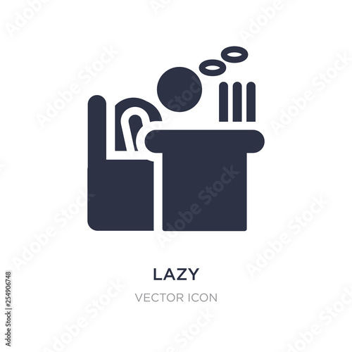 lazy icon on white background. Simple element illustration from People concept.