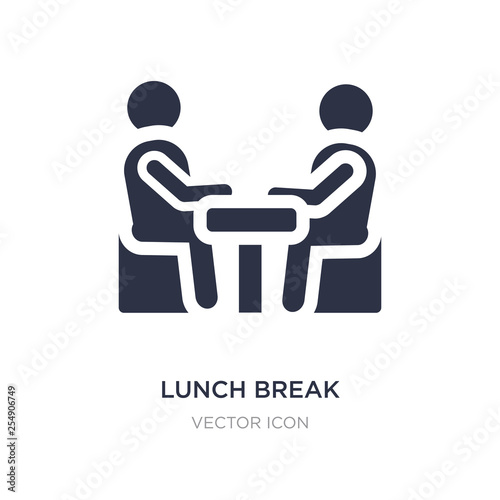 lunch break icon on white background. Simple element illustration from People concept.