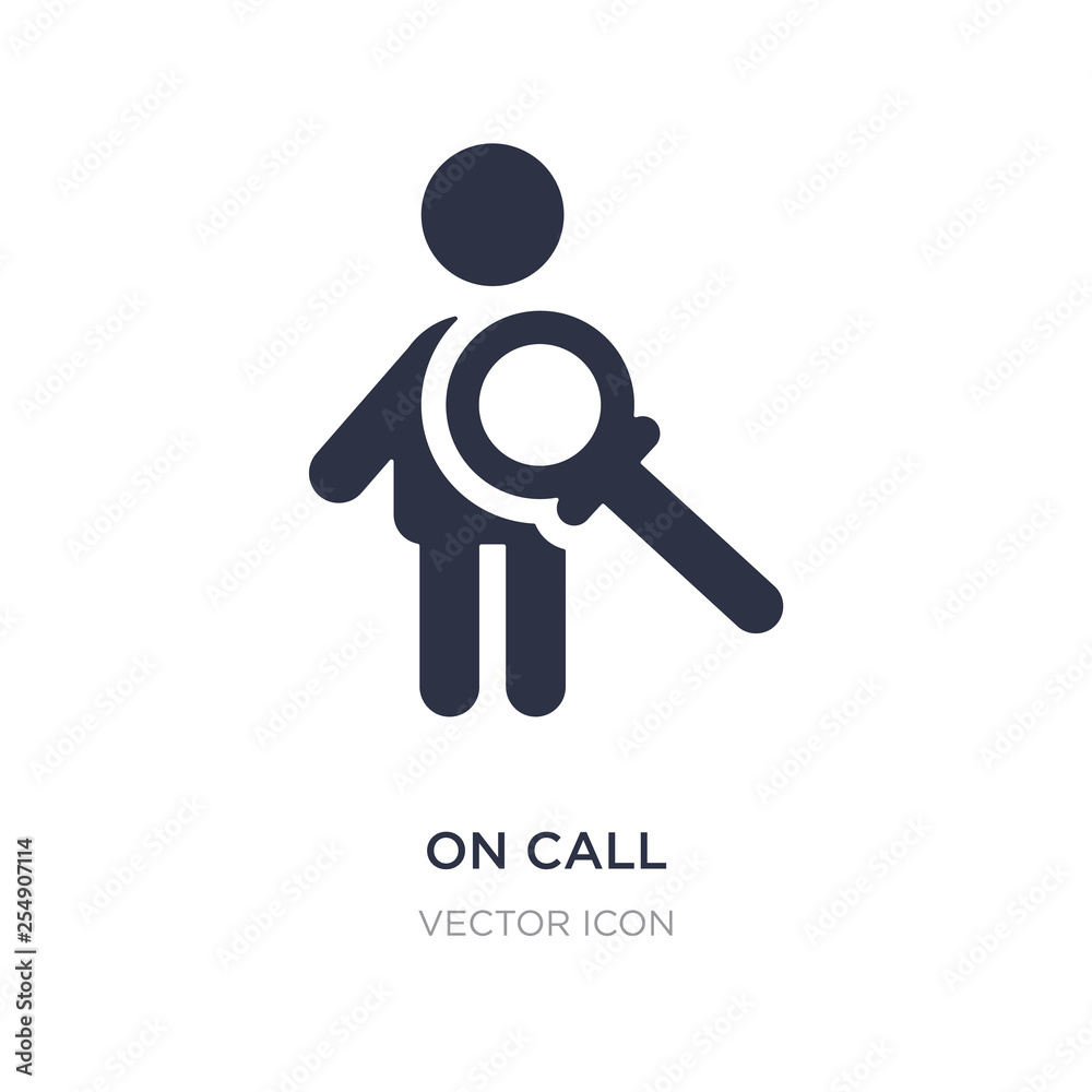 on call icon on white background. Simple element illustration from People concept. on call icon on white background. Simple element illustration from People concept.