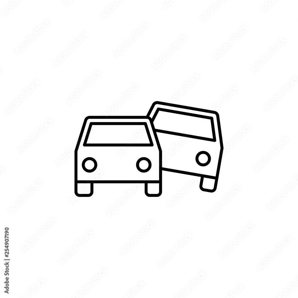 car collision, accident, crash, insurance icon. Element of insurance icon. Thin line icon for website design and development, app development. Premium icon car collision, accident, crash, insurance icon. Element of insurance icon. Thin line icon for website design and development, app development. Premium icon