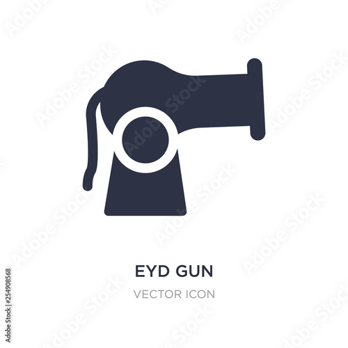 eyd gun icon on white background. Simple element illustration from Religion concept. photo