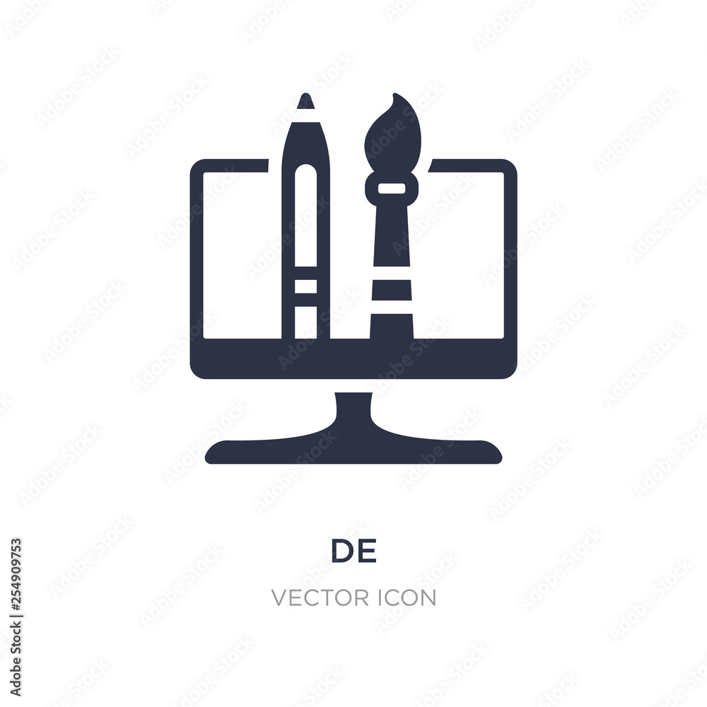 de icon on white background. Simple element illustration from Search engine optimization concept. de icon on white background. Simple element illustration from Search engine optimization concept.