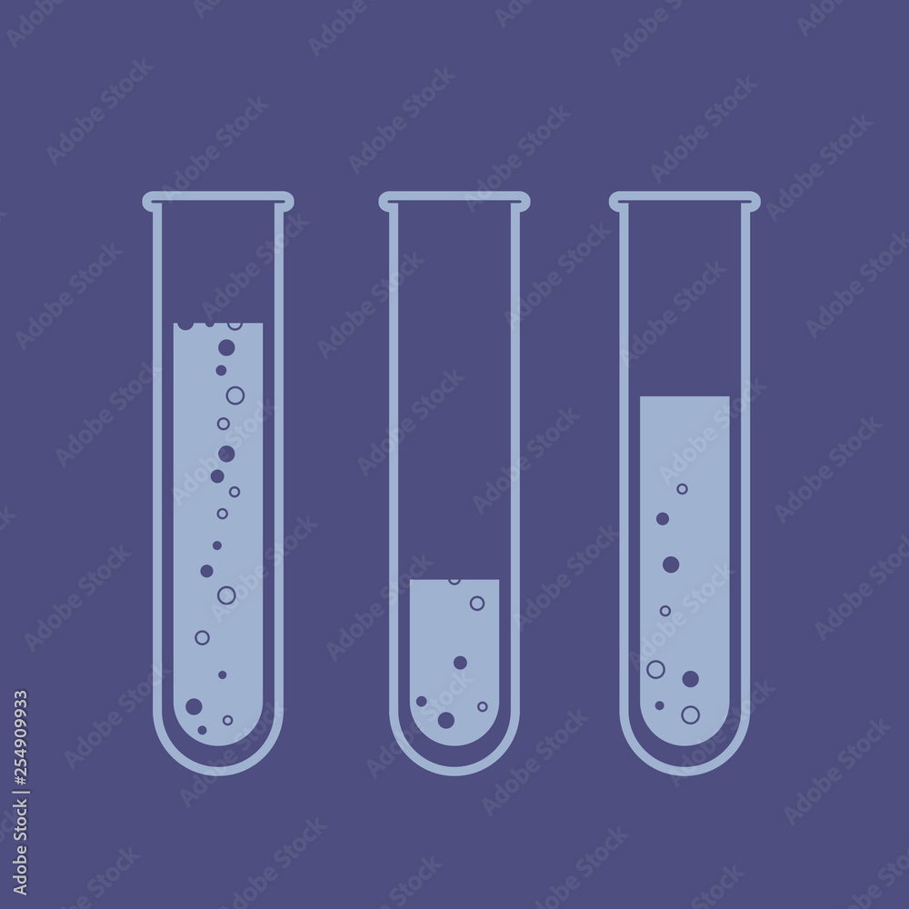 Illustration of test-tubes filled with liquids. Illustration of test-tubes filled with liquids.