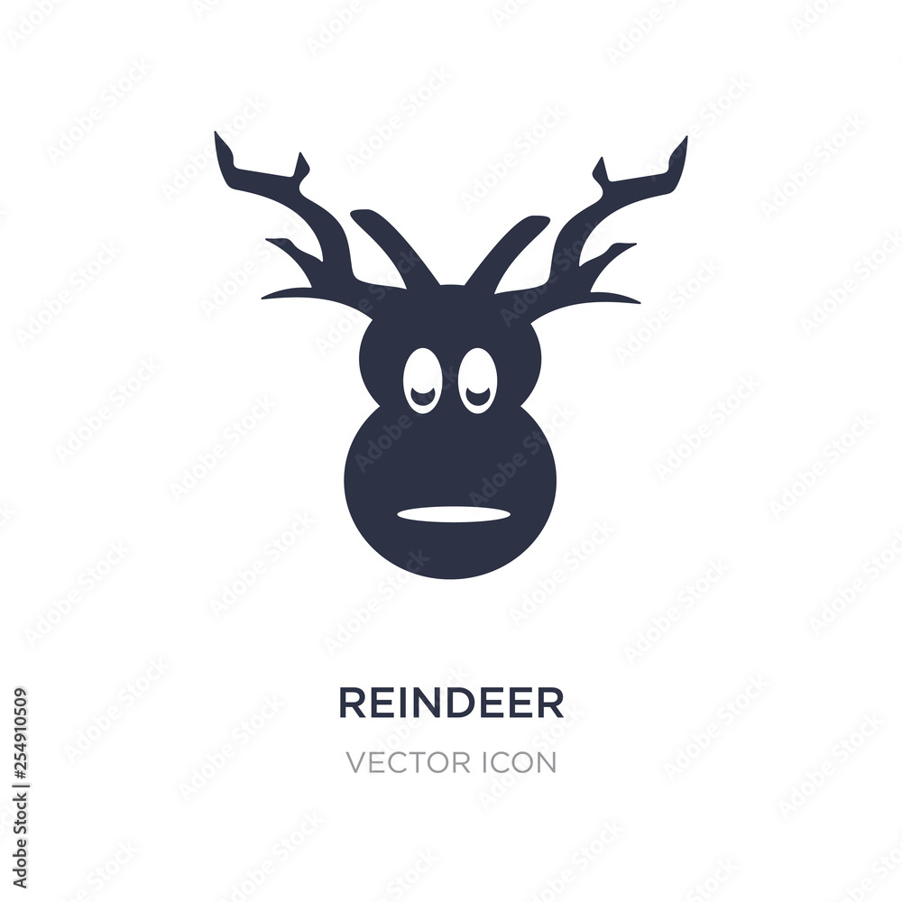 reindeer icon on white background. Simple element illustration from Season concept. reindeer icon on white background. Simple element illustration from Season concept.