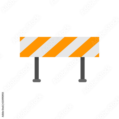 Parking barrier icon,flat design. Barrier flat isolated on white background
