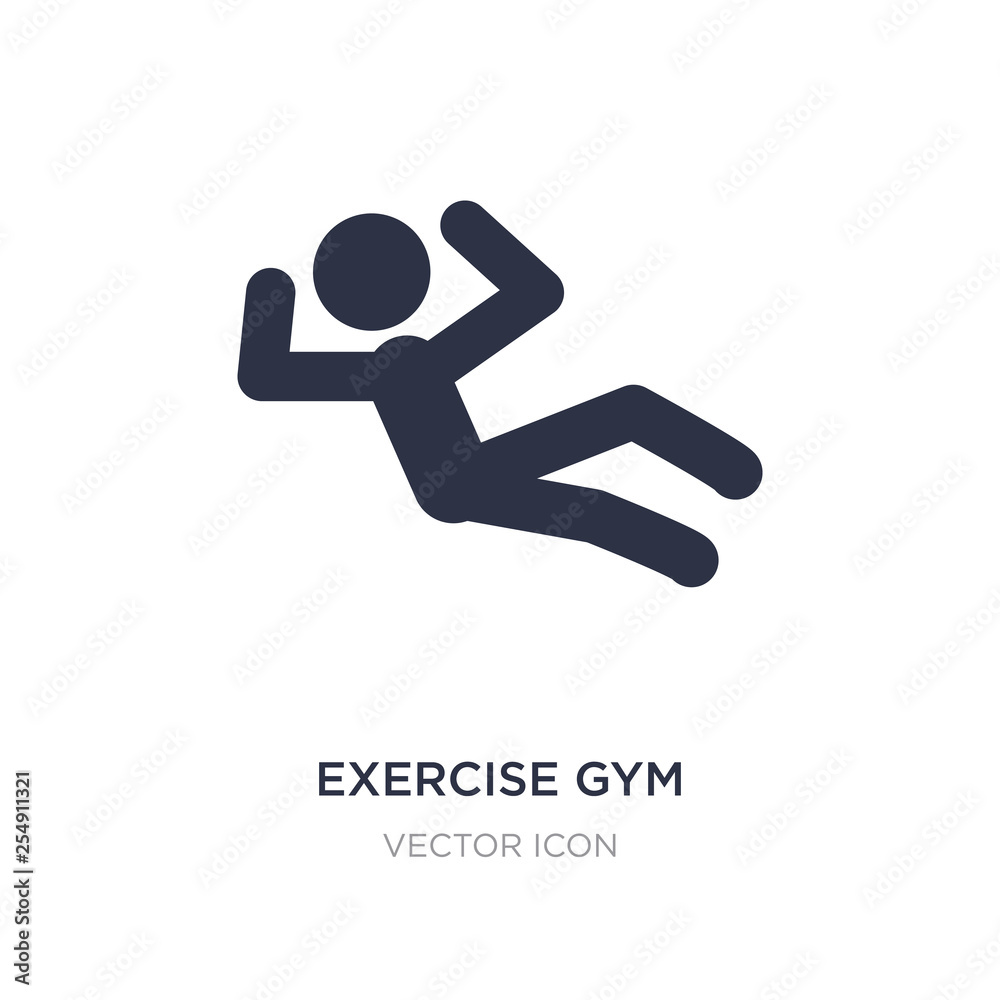 exercise gym icon on white background. Simple element illustration from Sports concept. exercise gym icon on white background. Simple element illustration from Sports concept.