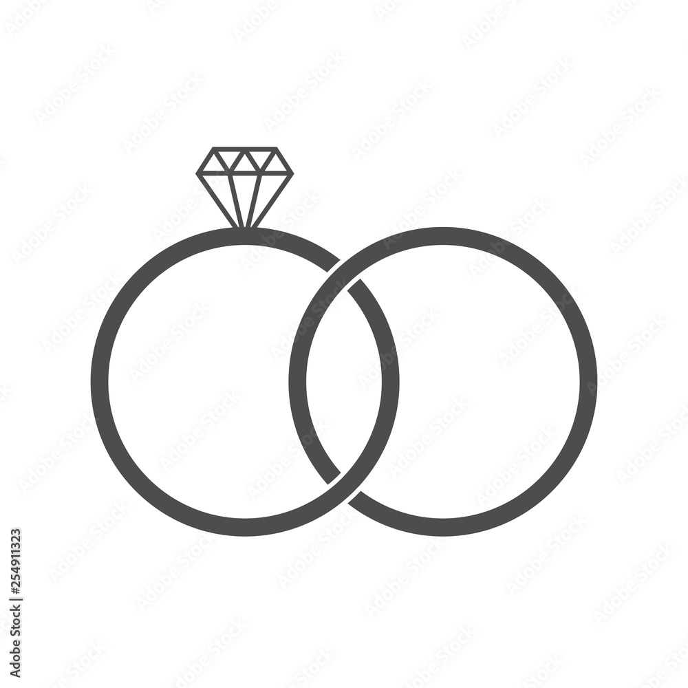 Diamond ring icon. Vector illustration, flat design. Diamond ring icon. Vector illustration, flat design.