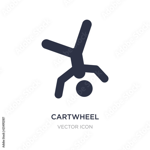 cartwheel icon on white background. Simple element illustration from Sports concept.