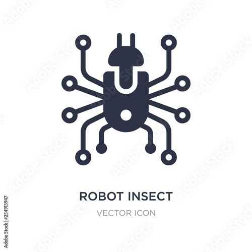 robot insect icon on white background. Simple element illustration from Technology concept.
