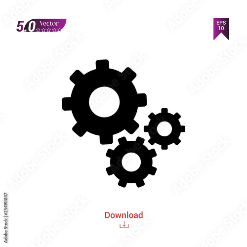 Outline settings icon isolated on white background. Best modern. Graphic design, mobile application, beauty icons 2019 year, user interface. Editable stroke. EPS10 format vector illustration