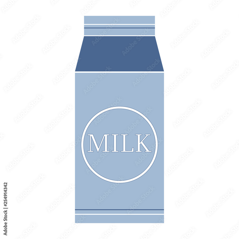 Vector milk carton icon. Milk pack symbol in flat design. - Vector Vector milk carton icon. Milk pack symbol in flat design. - Vector