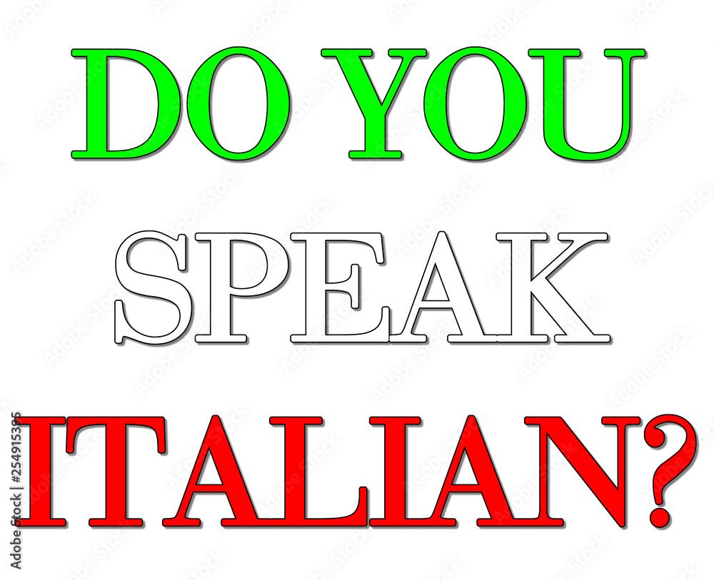 Do you speak Italian illustration 