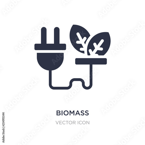 biomass icon on white background. Simple element illustration from Technology concept.