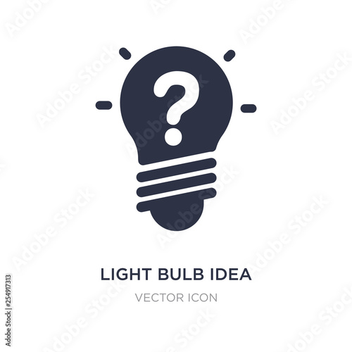 light bulb idea icon on white background. Simple element illustration from Technology concept.