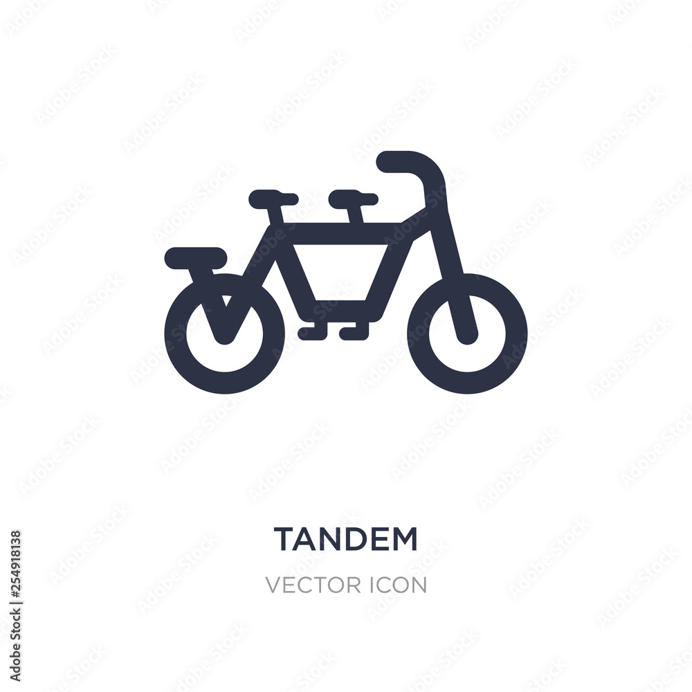 tandem icon on white background. Simple element illustration from Transport concept.