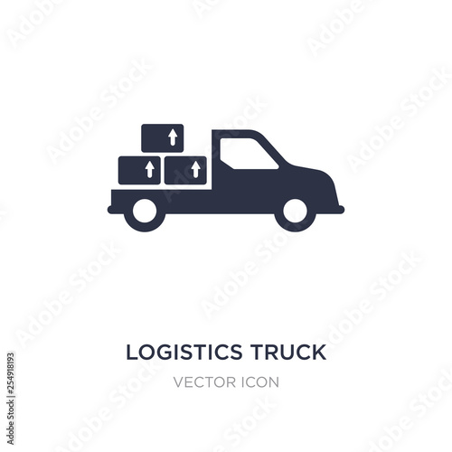 logistics truck icon on white background. Simple element illustration from Transport concept.
