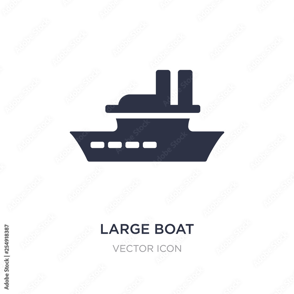 large boat icon on white background. Simple element illustration from Transport concept. large boat icon on white background. Simple element illustration from Transport concept.