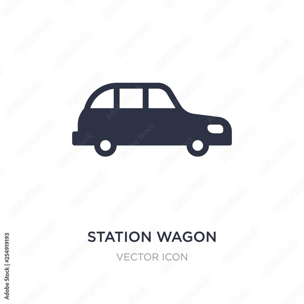 station wagon icon on white background. Simple element illustration from Transport concept.