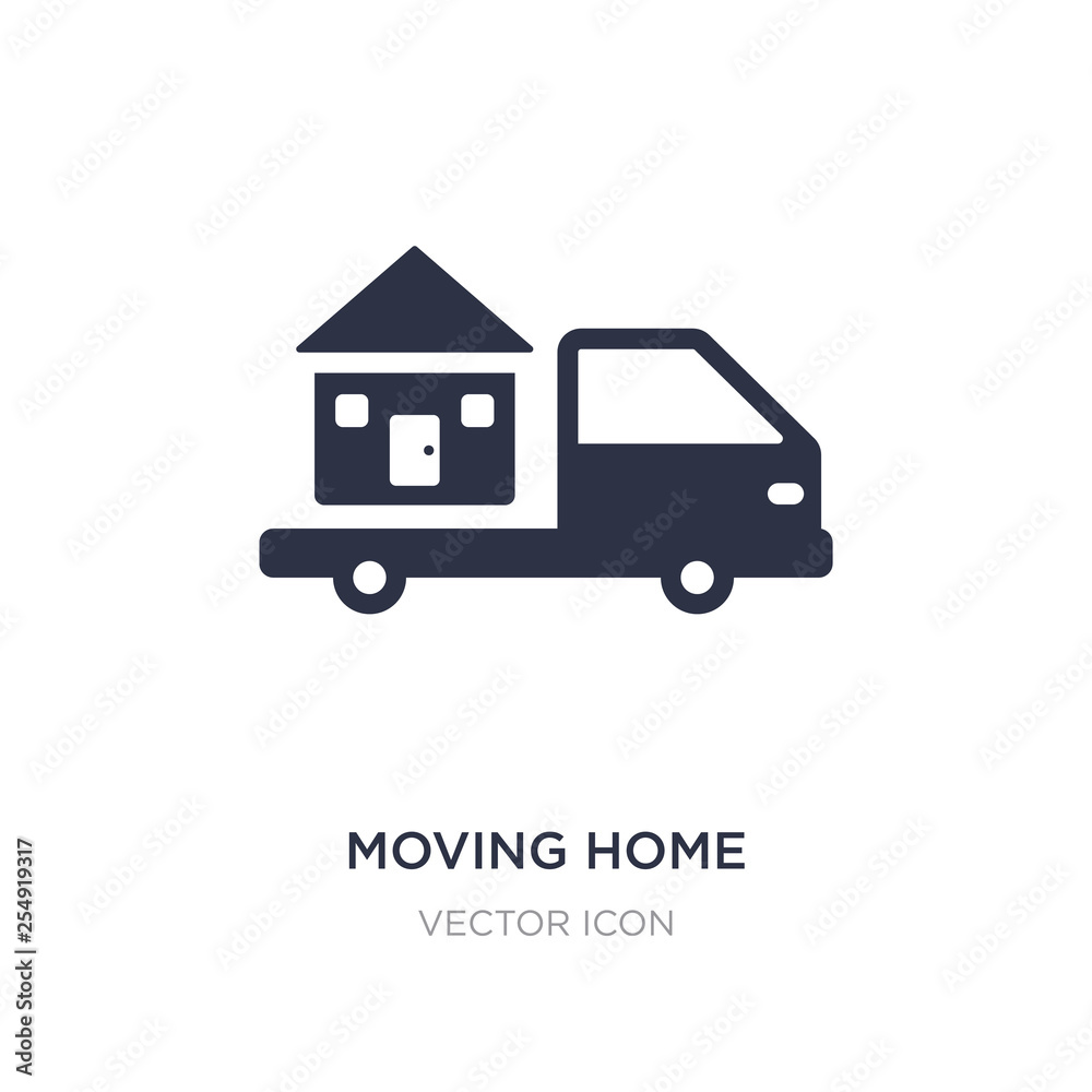 moving home icon on white background. Simple element illustration from Transport concept. moving home icon on white background. Simple element illustration from Transport concept.