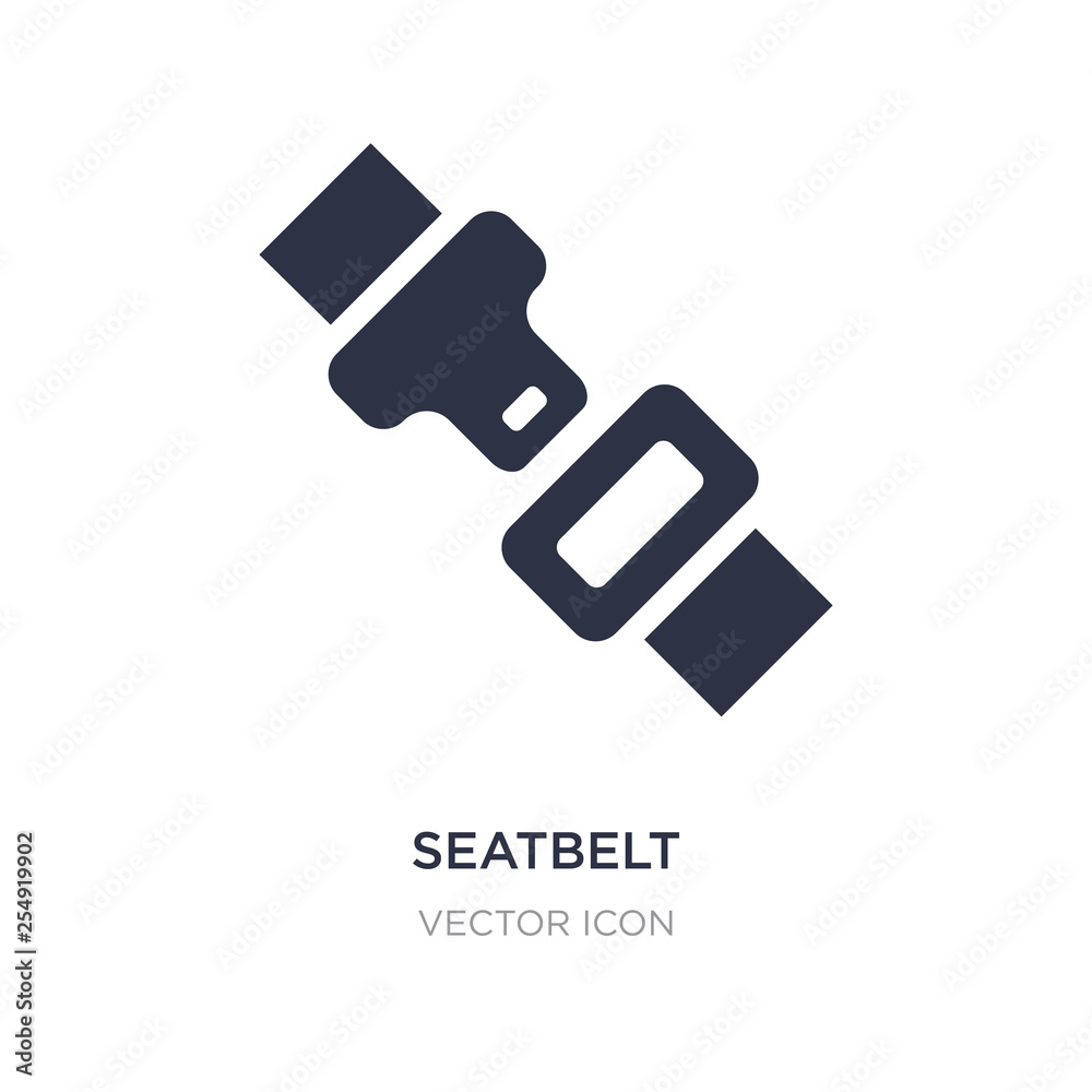 seatbelt icon on white background. Simple element illustration from Transport concept. seatbelt icon on white background. Simple element illustration from Transport concept.