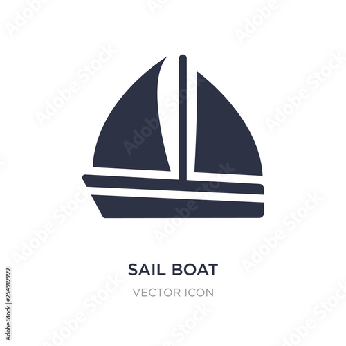 sail boat icon on white background. Simple element illustration from Transport concept.