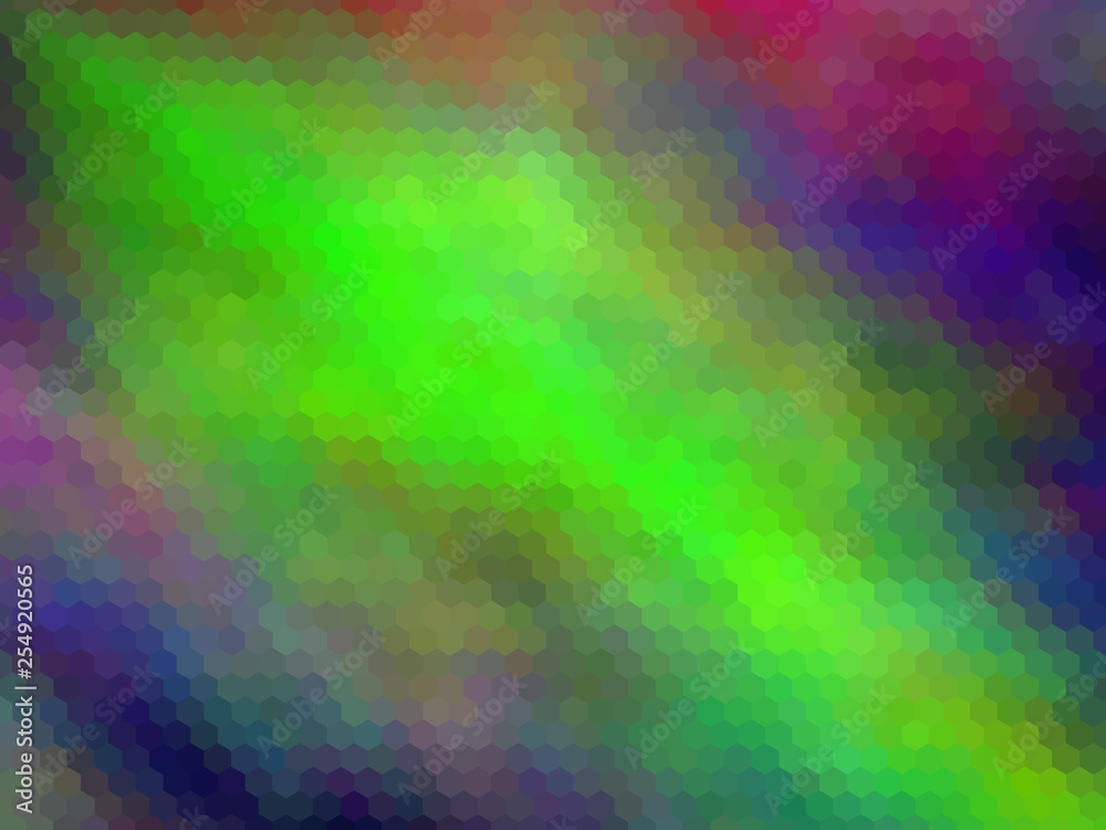 New multicolor background. Abstract illustration. Hexagonally pixeled