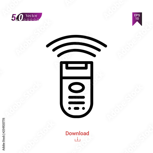 Outline remote-control icon isolated on white background. Best modern. Graphic design, mobile application, beauty icons 2019, user interface. Editable stroke. EPS10 format vector