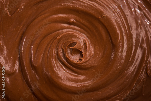 Macro photo of chocolate cream or spread