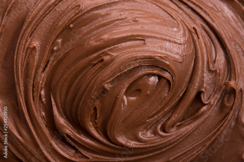 Macro photo of chocolate cream or spread