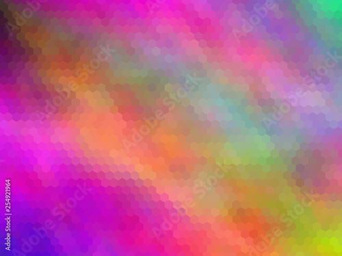 New multicolor background. Abstract illustration. Hexagonally pixeled