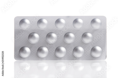 medicine pills package isolated