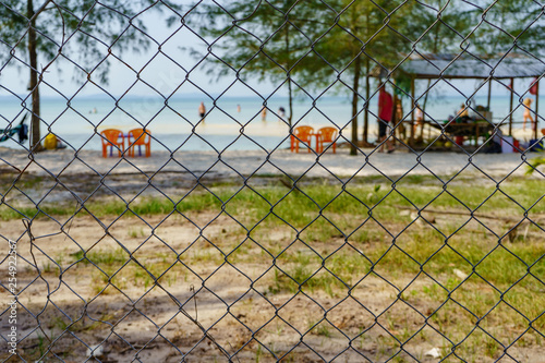 fence on the beach