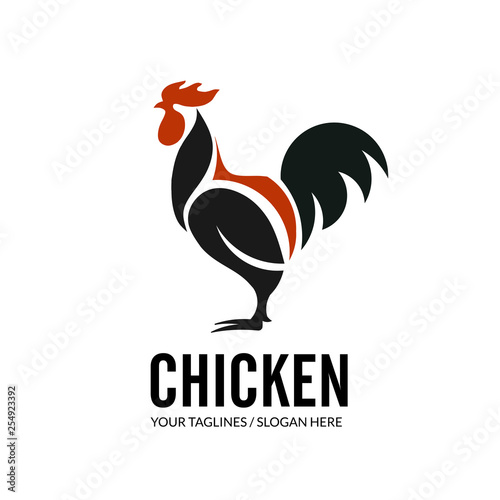 Fotografie, Tablou roosters illustration, simple Chicken Design elements for logo