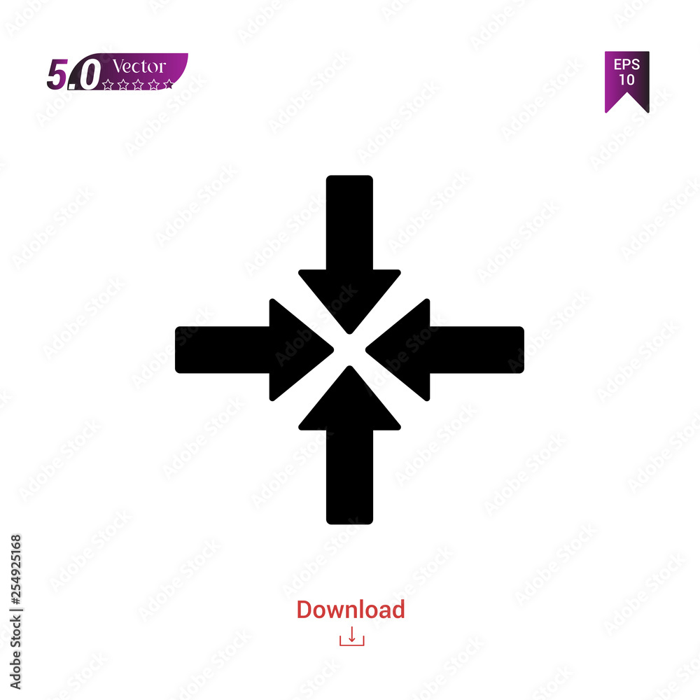 Fototapeta premium Outline minimize icon isolated on white background. Best modern. Graphic design, mobile application, beauty icons 2019 year, user interface. Editable stroke. EPS10 format vector illustration