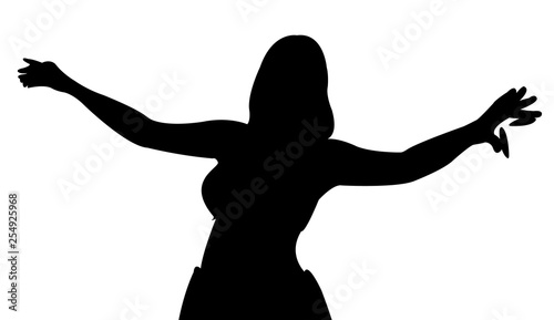 a belly dancer woman silhouette vector