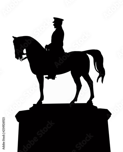 silhouette of Mustaf Kemal Ataturk on Horse statue