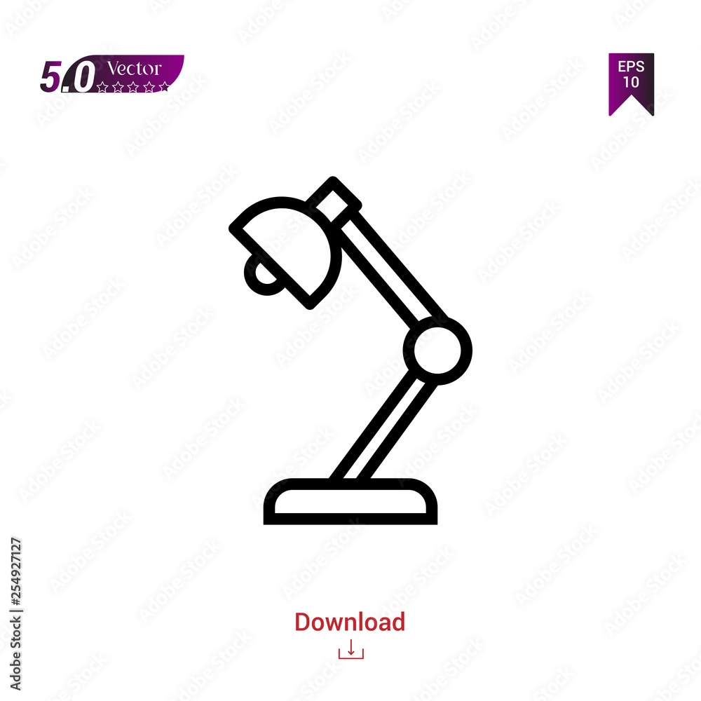 Outline lamp icon isolated on white background. Best modern. Graphic design, mobile application, beauty icons 2019, user interface. Editable stroke. EPS10 format vector Outline lamp icon isolated on white background. Best modern. Graphic design, mobile application, beauty icons 2019, user interface. Editable stroke. EPS10 format vector